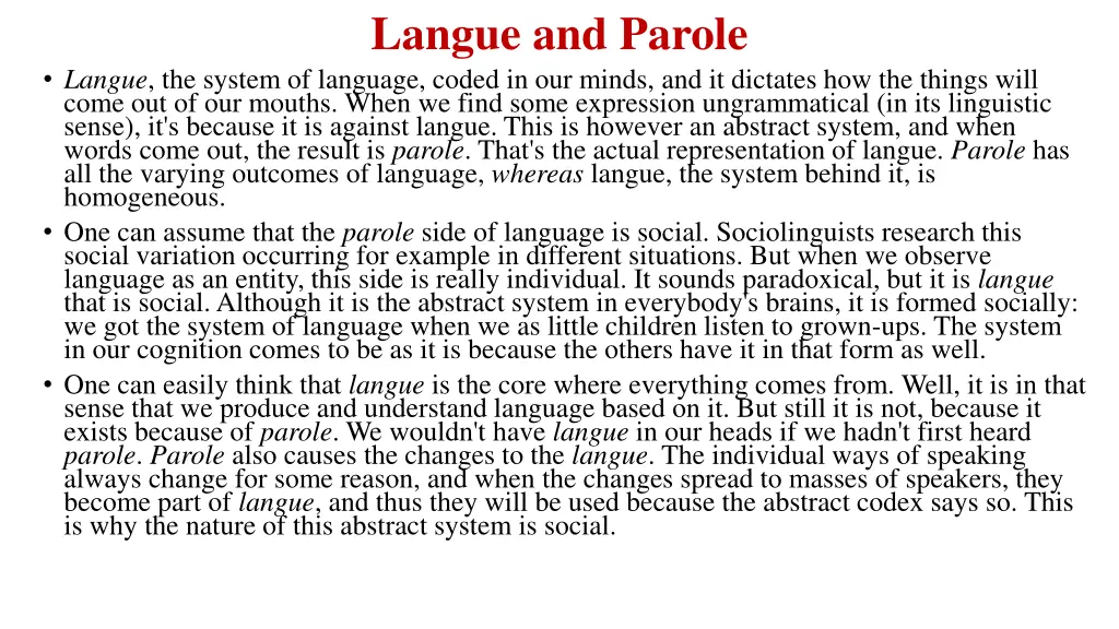 langue and parole 4