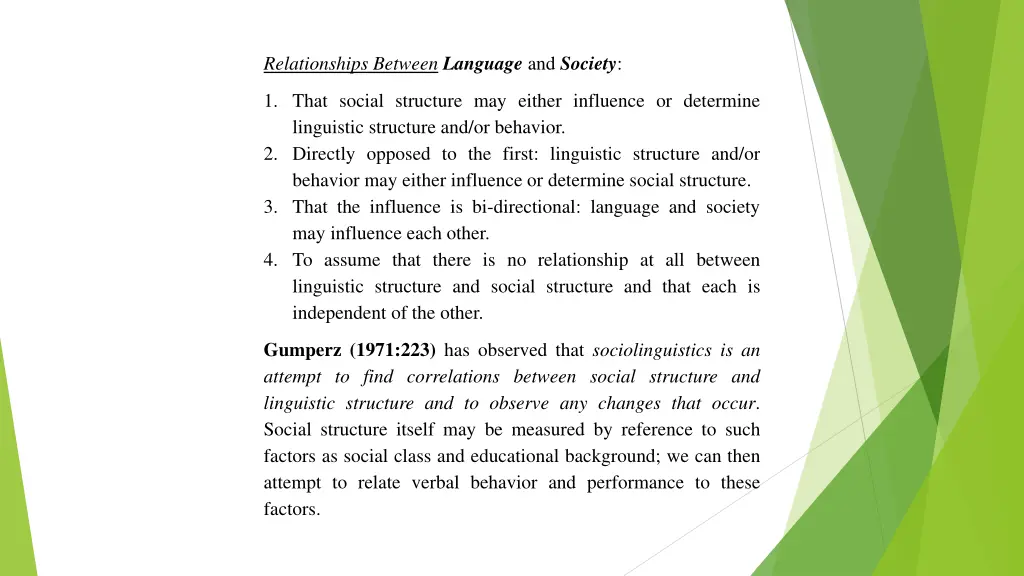 relationships between language and society