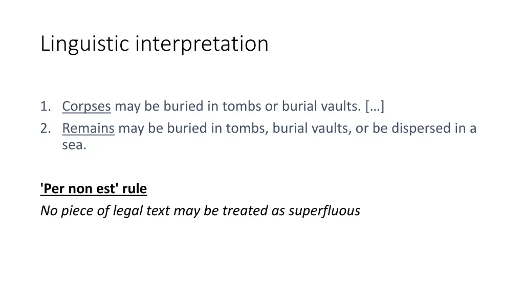 linguistic interpretation