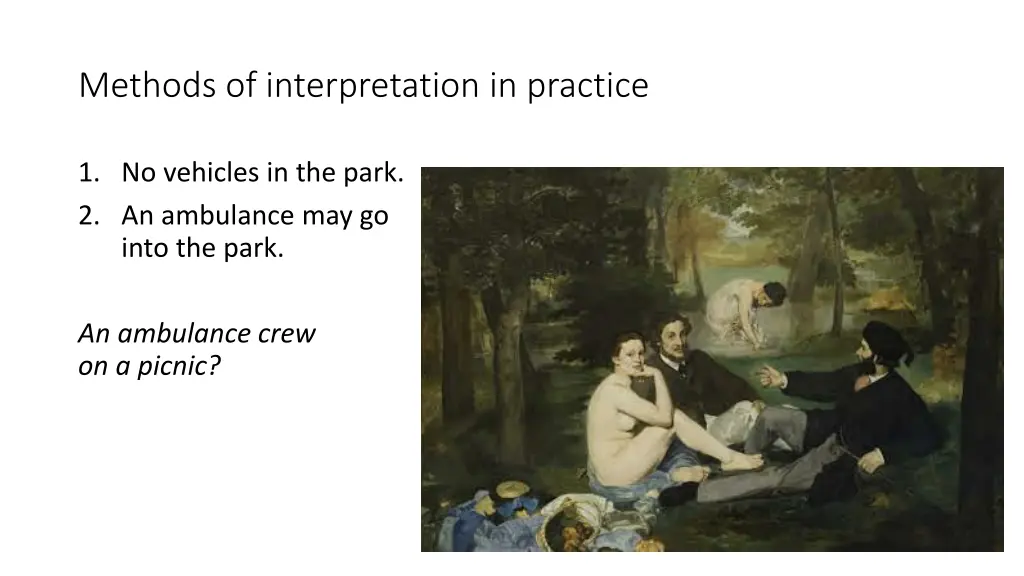 methods of interpretation in practice