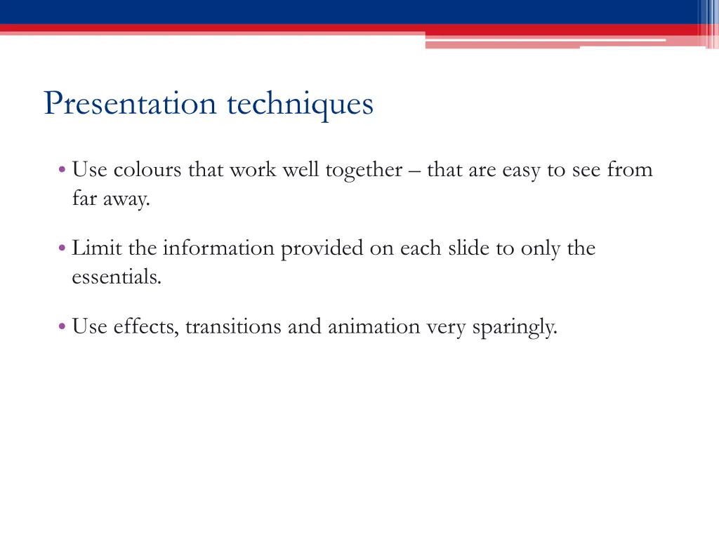 presentation techniques