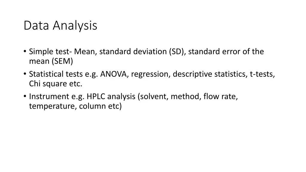 data analysis