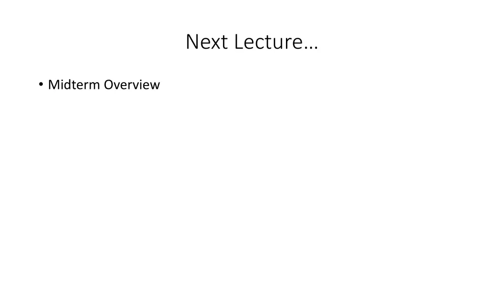 next lecture