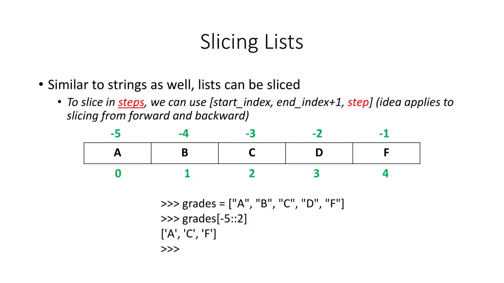 slicing lists 9