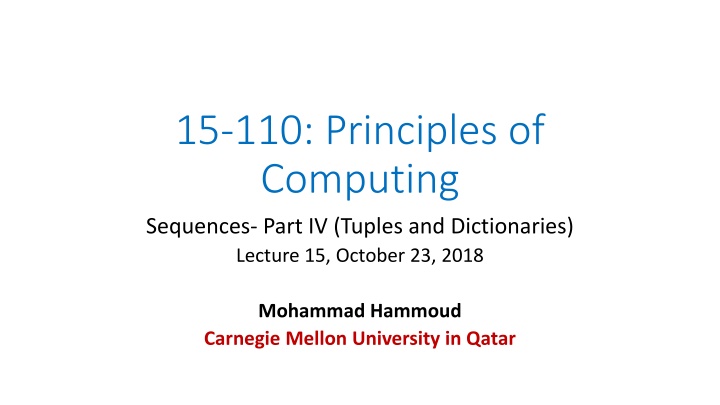 15 110 principles of computing sequences part