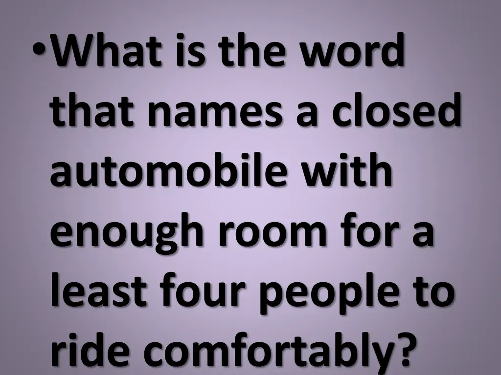 what is the word that names a closed automobile