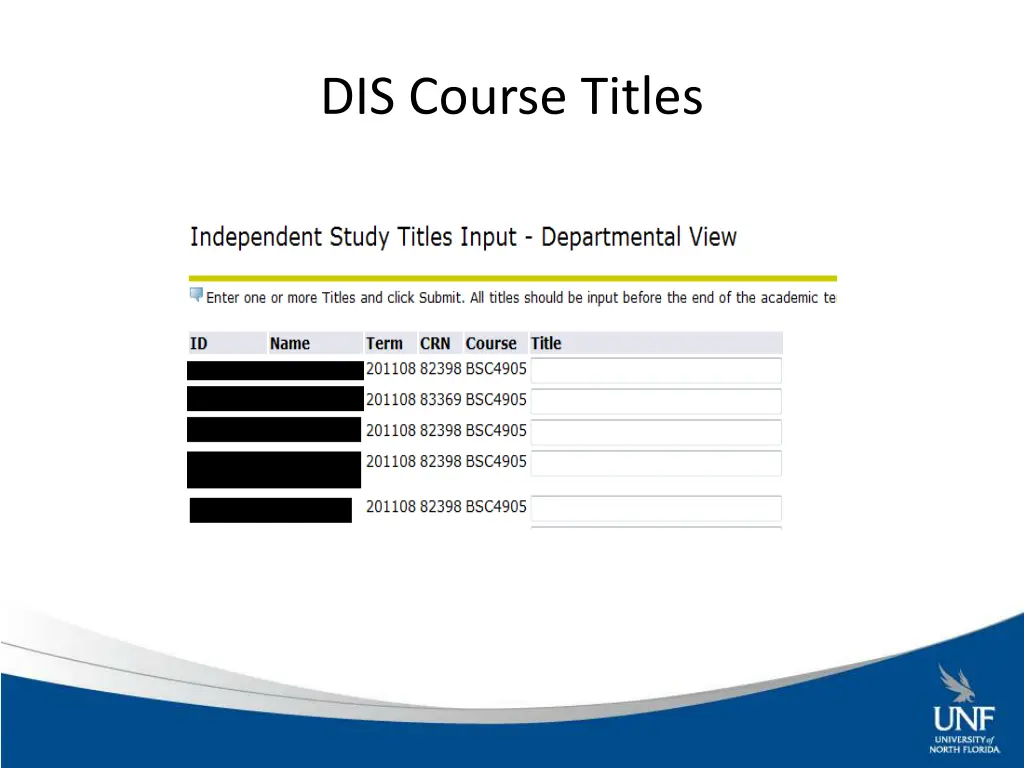 dis course titles 1