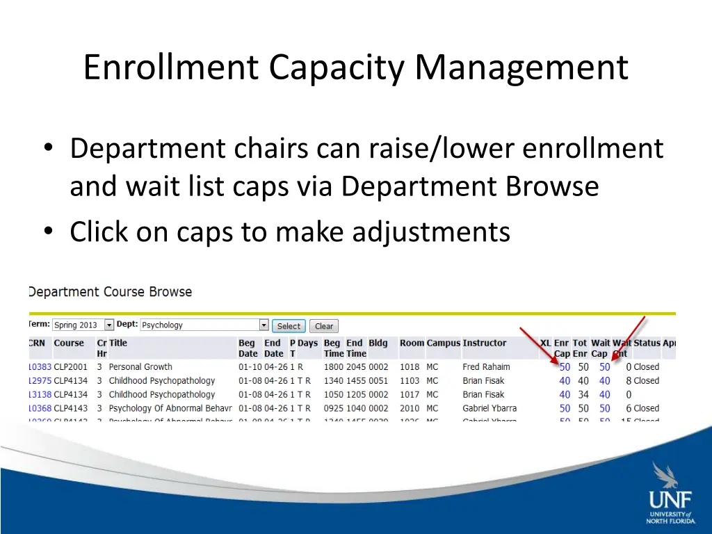 enrollment capacity management