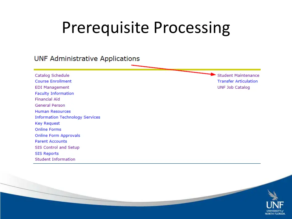 prerequisite processing