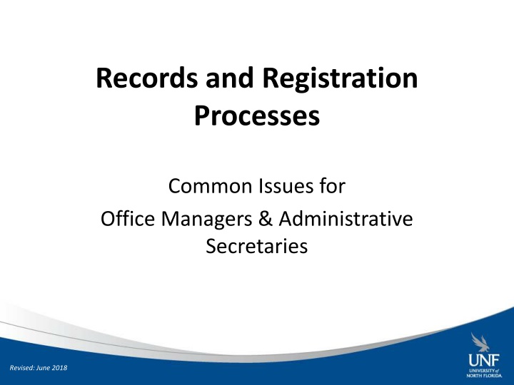 records and registration processes