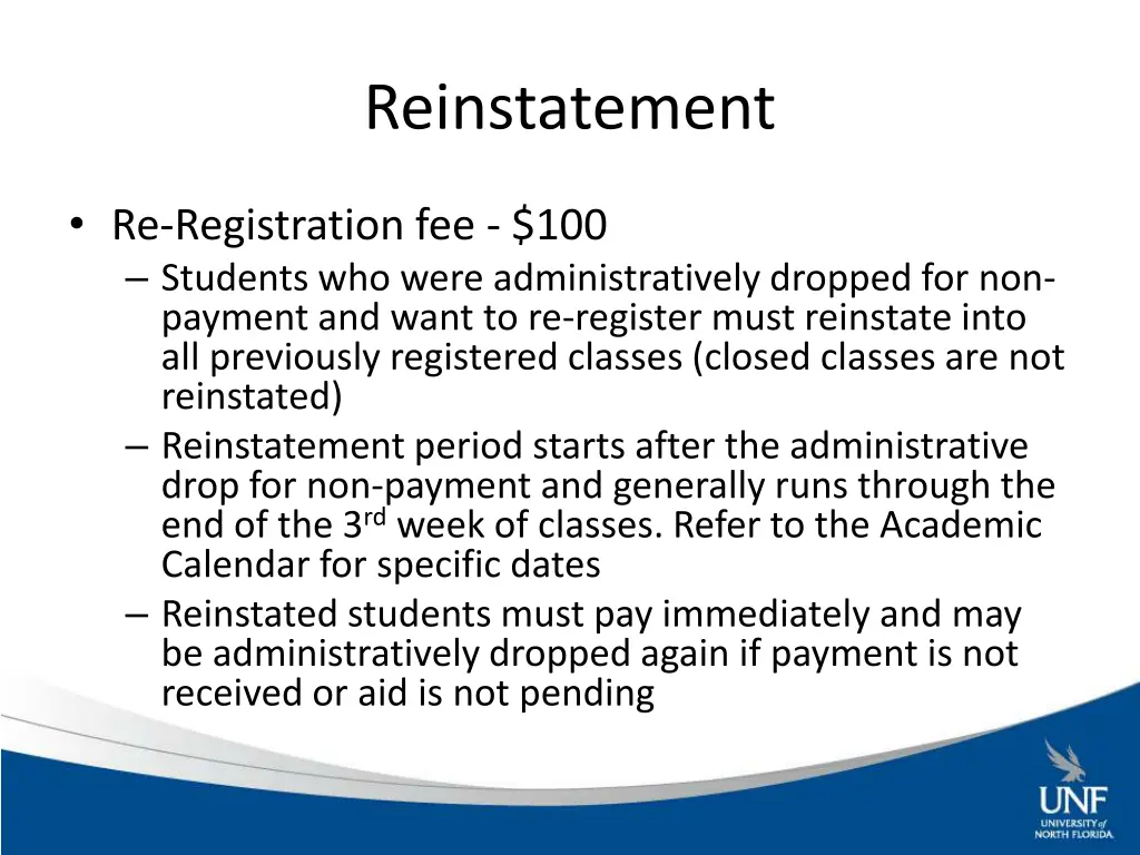 reinstatement