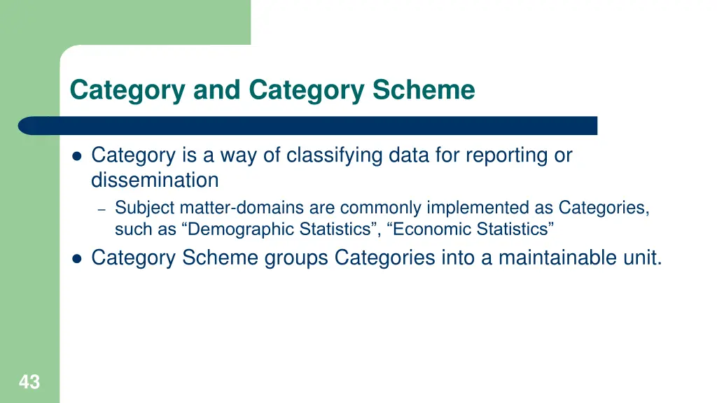 category and category scheme