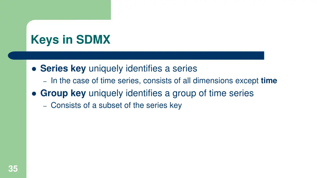 keys in sdmx