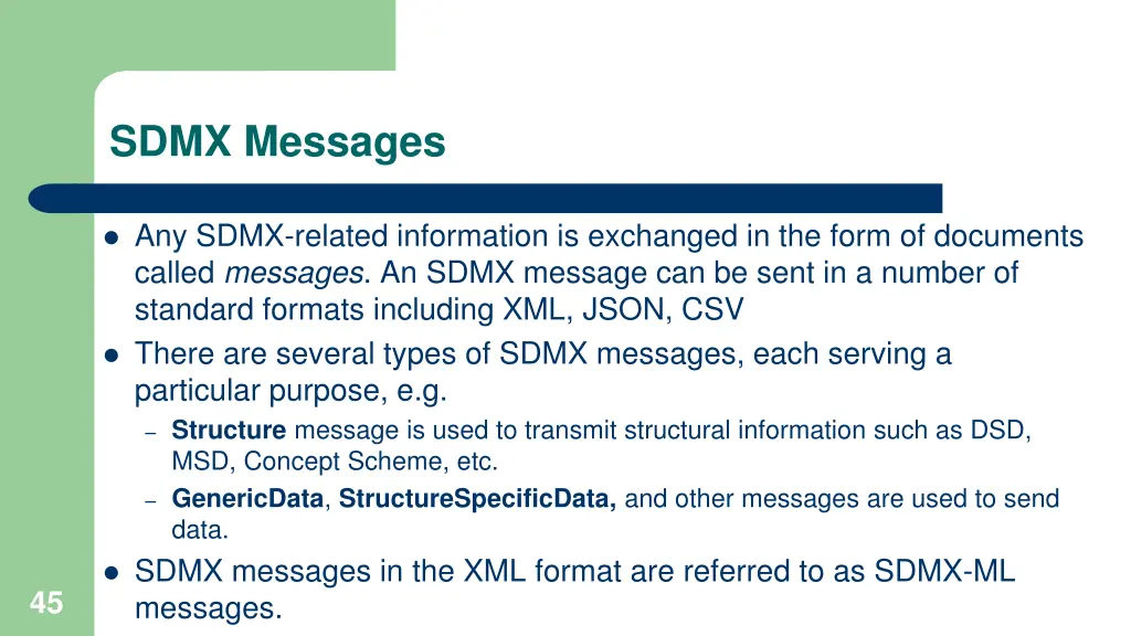 sdmx messages