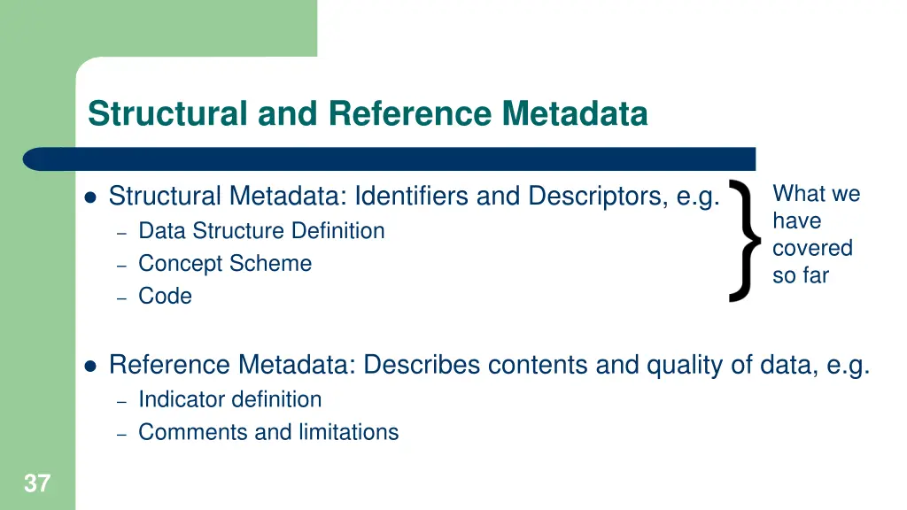 structural and reference metadata