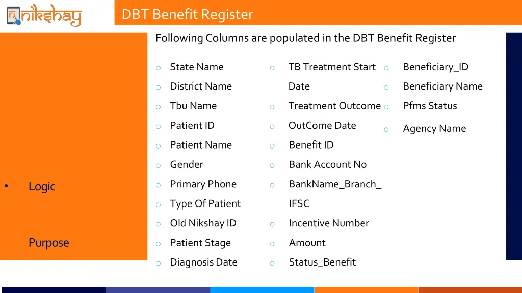 dbt benefit register