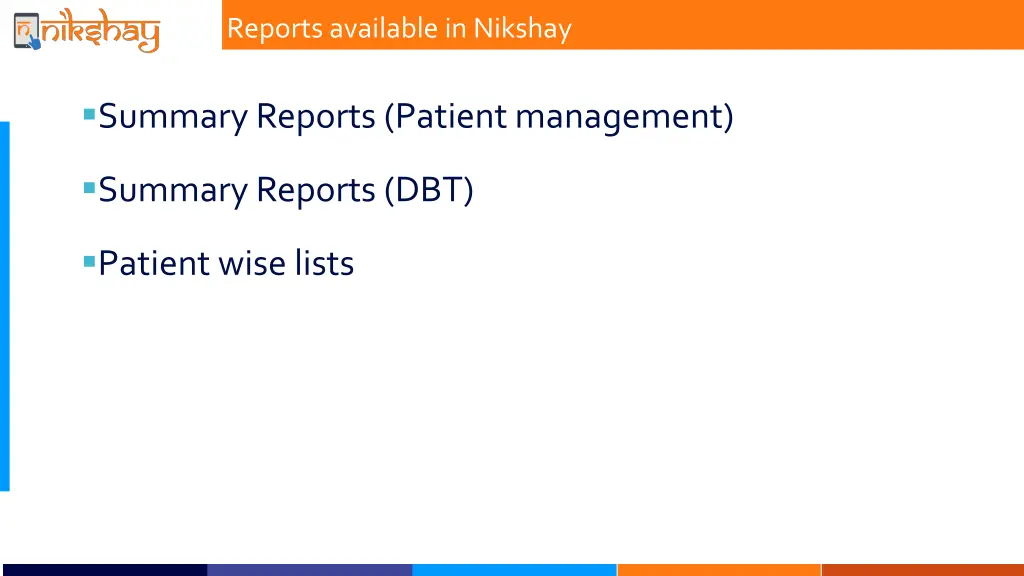 reports available in nikshay 1