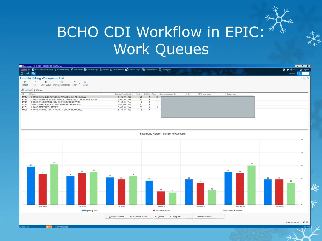 bcho cdi workflow in epic work queues