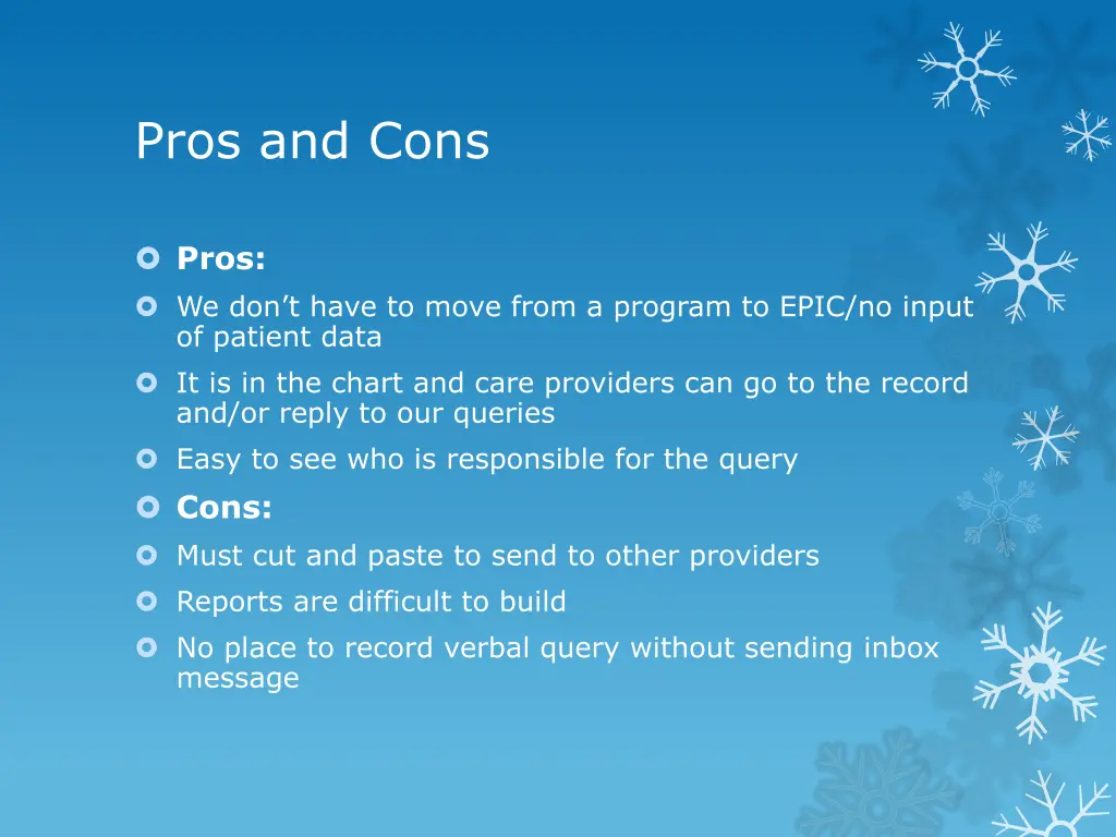 pros and cons