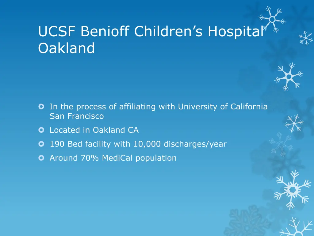 ucsf benioff children s hospital oakland