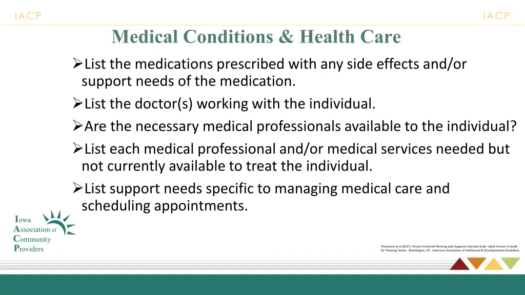 medical conditions health care list