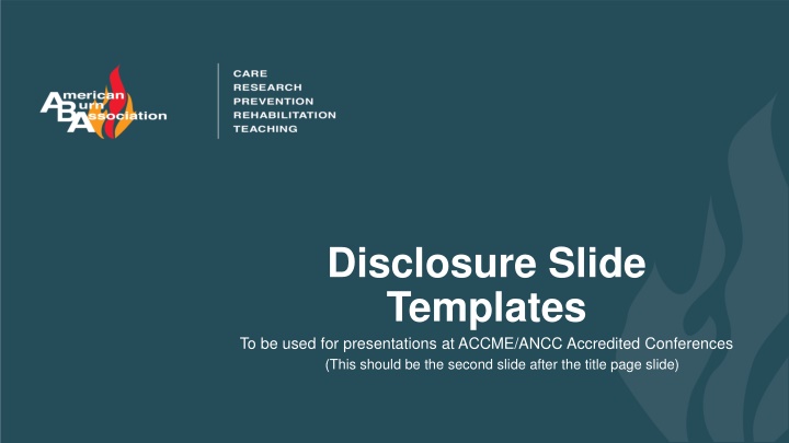 disclosure slide templates to be used