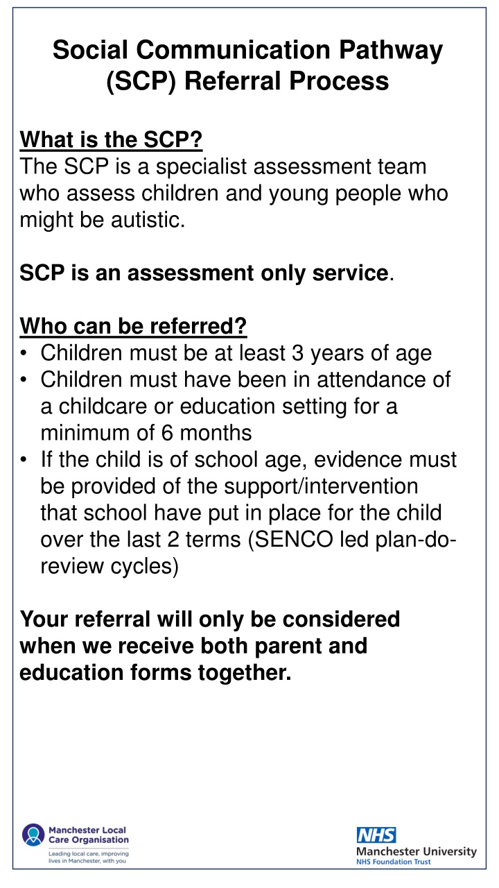 social communication pathway scp referral process