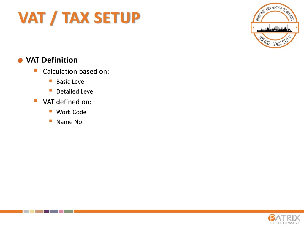 vat tax setup