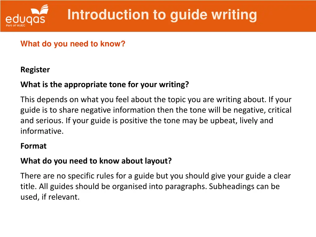 introduction to guide writing 1