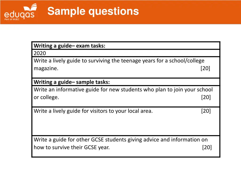 sample questions