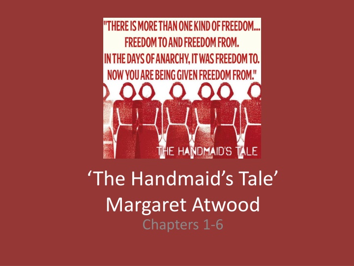 the handmaid s tale margaret atwood chapters 1 6