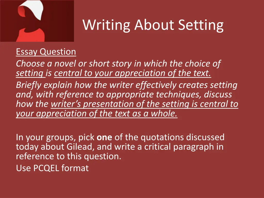 writing about setting