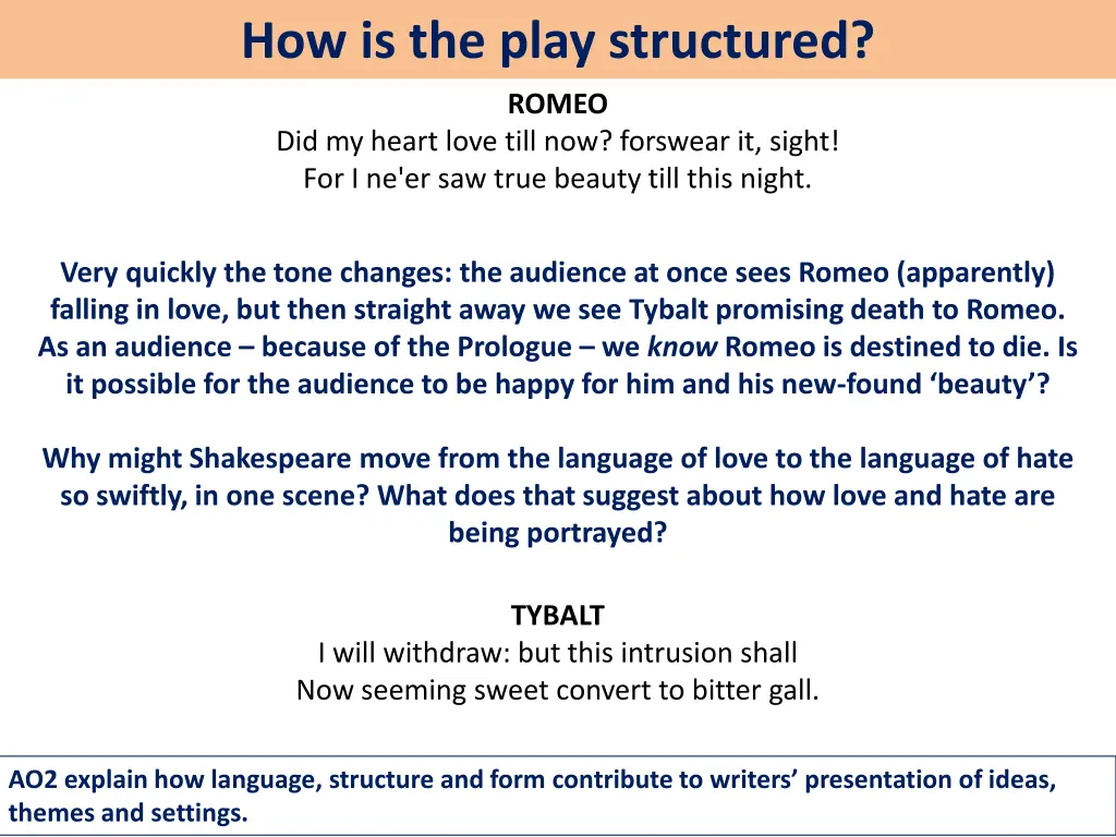 how is the play structured