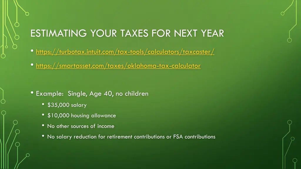 estimating your taxes for next year