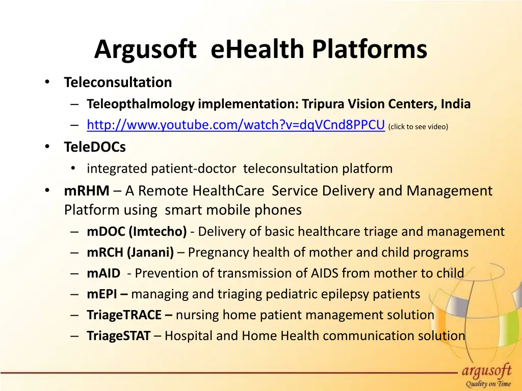 argusoft ehealth platforms teleconsultation