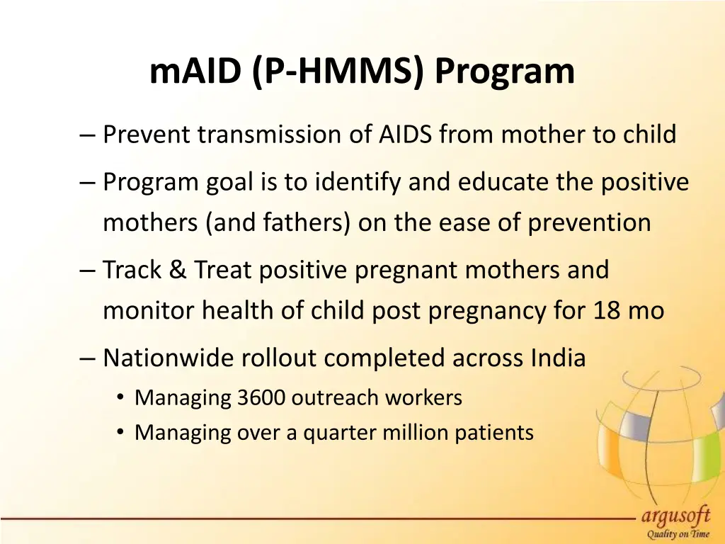 maid p hmms program