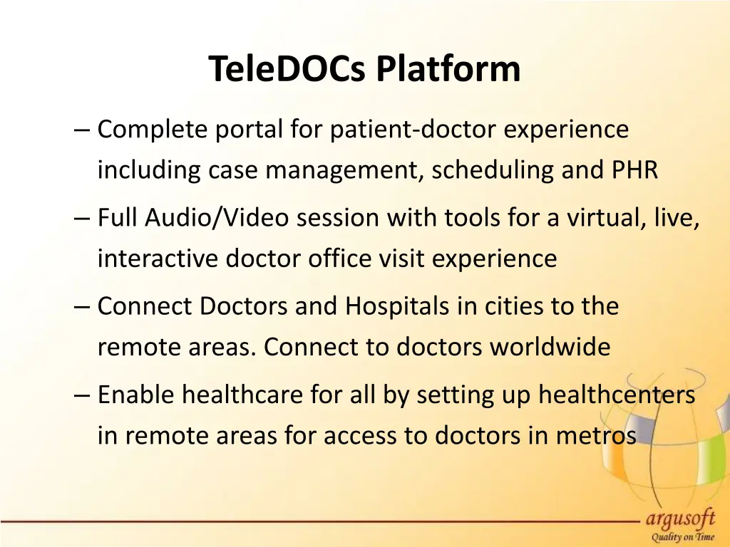 teledocs platform