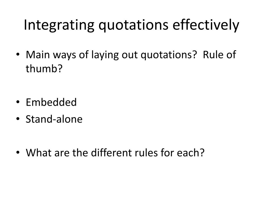 integrating quotations effectively