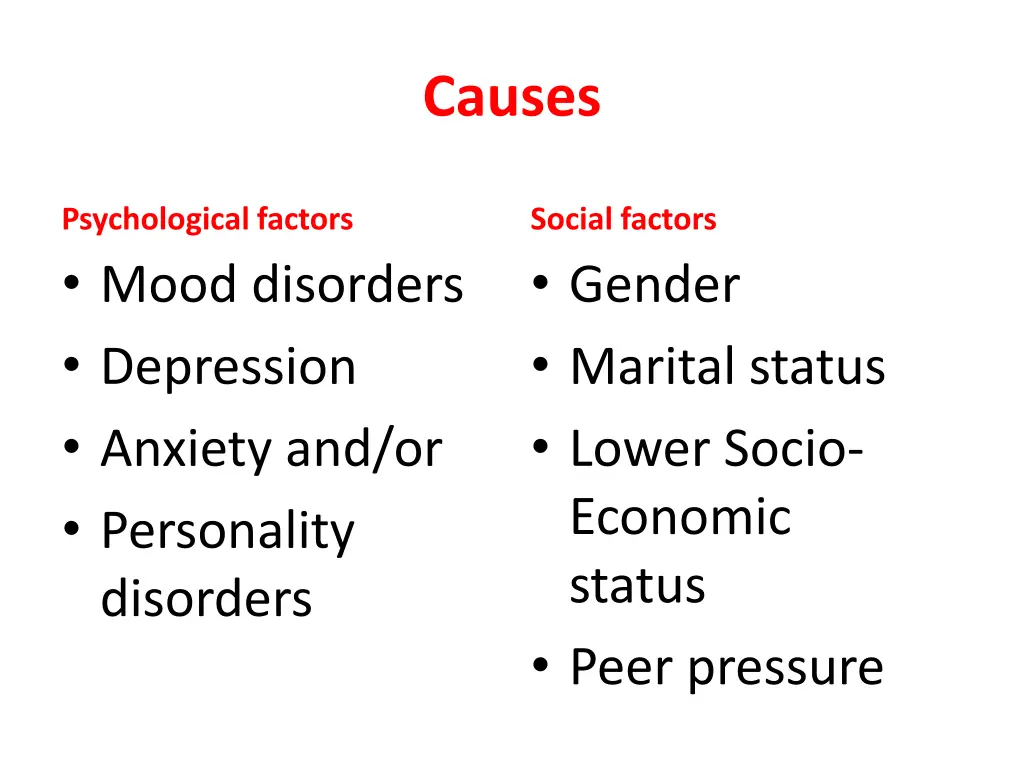 causes