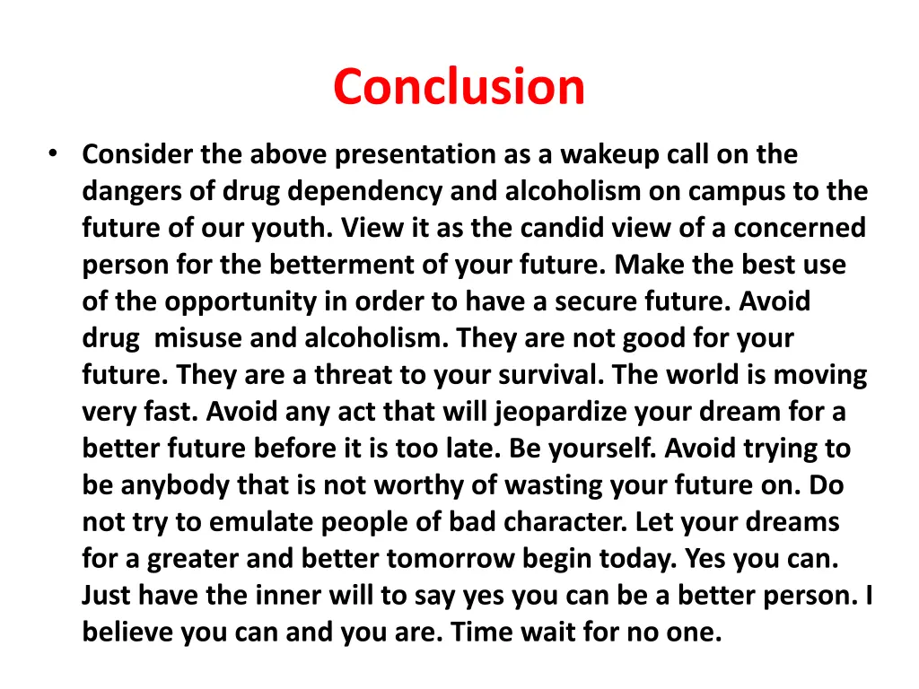 conclusion