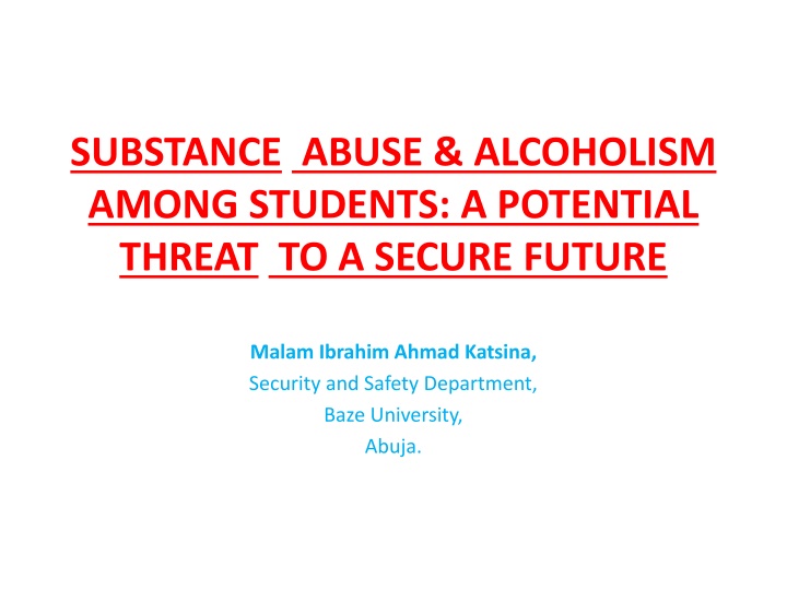 substance abuse alcoholism among students