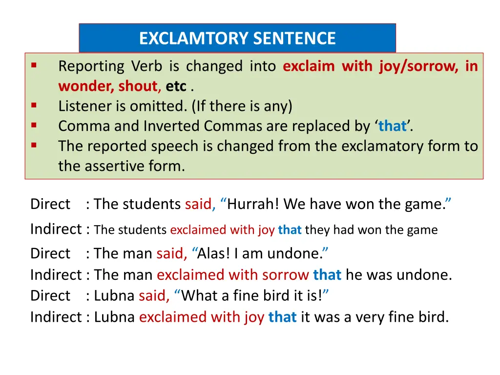 exclamtory sentence