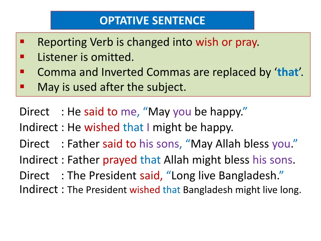 optative sentence