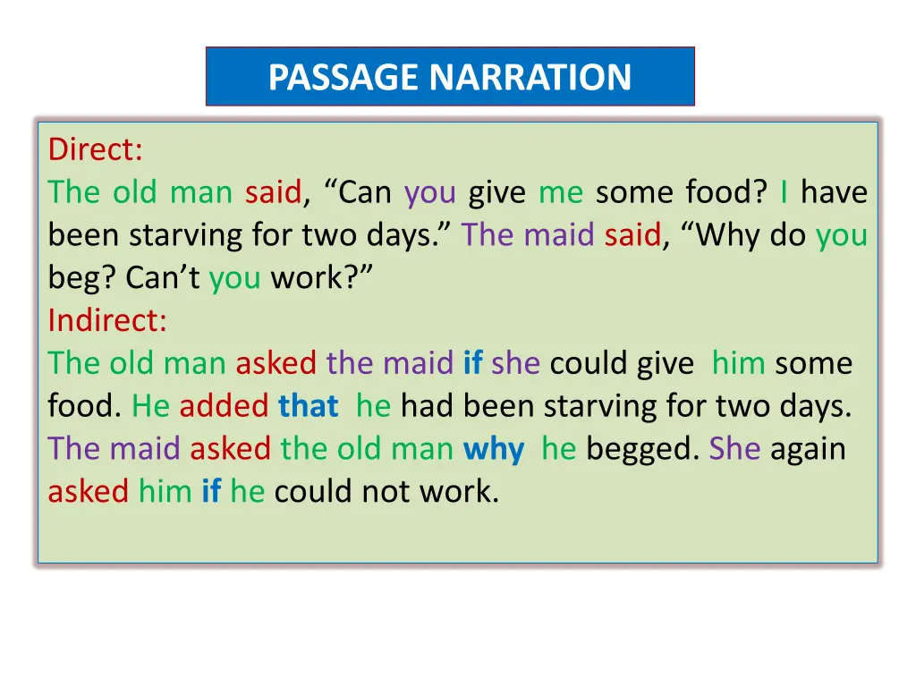 passage narration