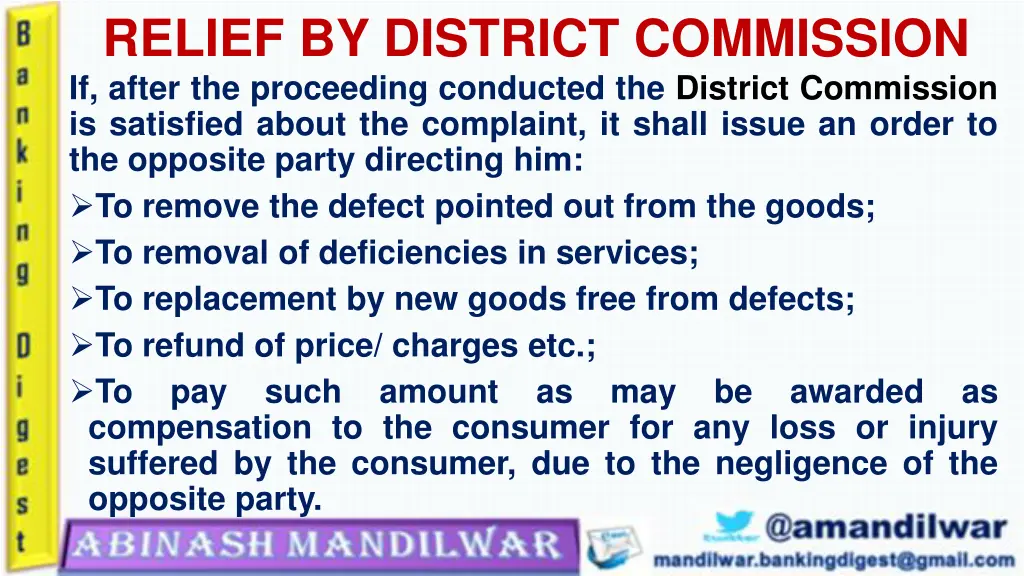 relief by district commission if after