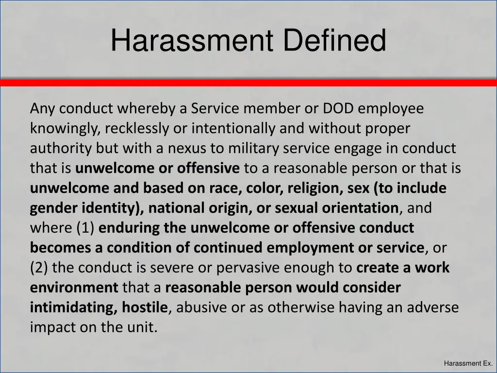 harassment defined