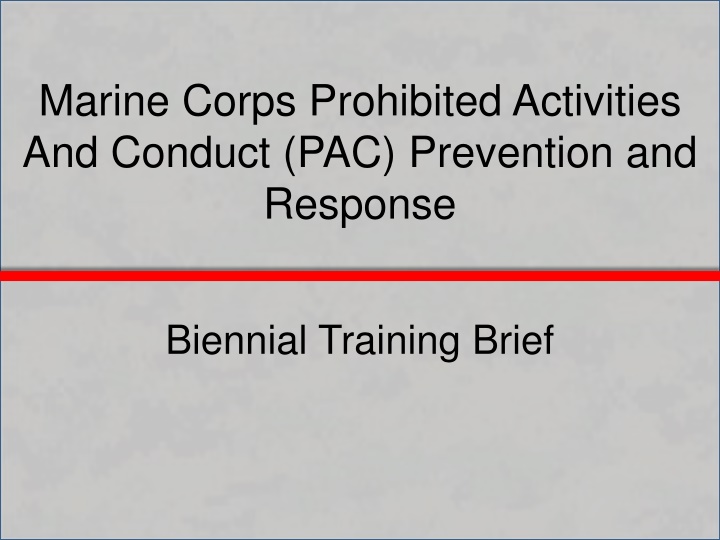 marine corps prohibited activities and conduct