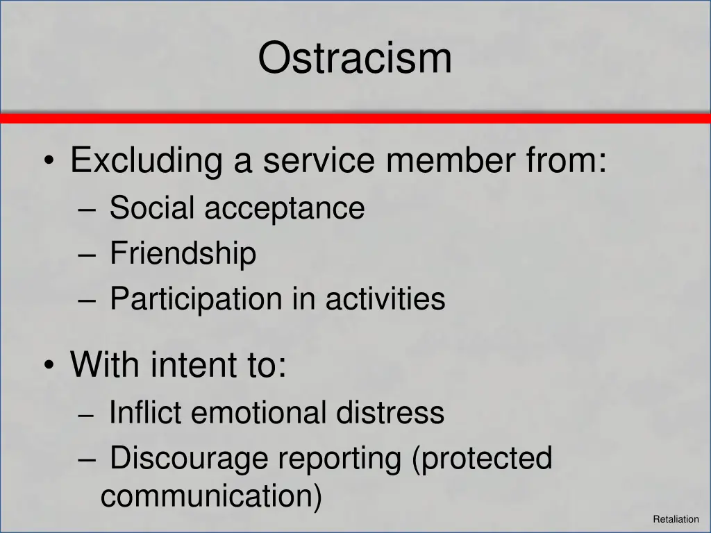 ostracism