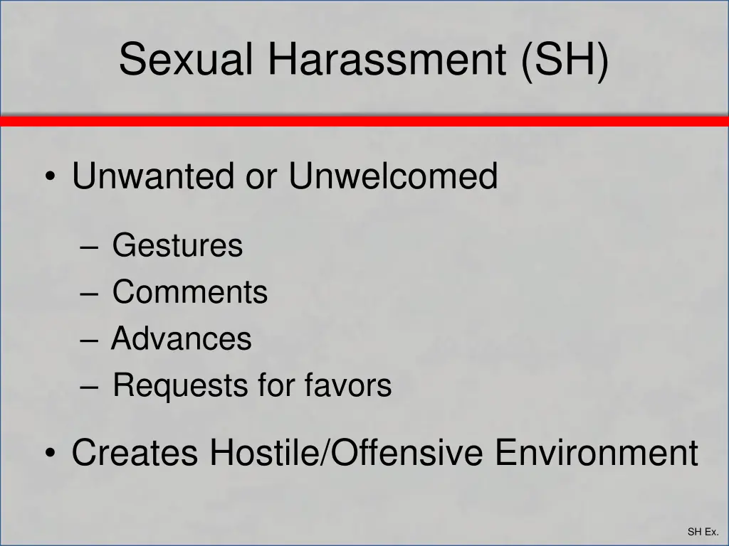 sexual harassment sh