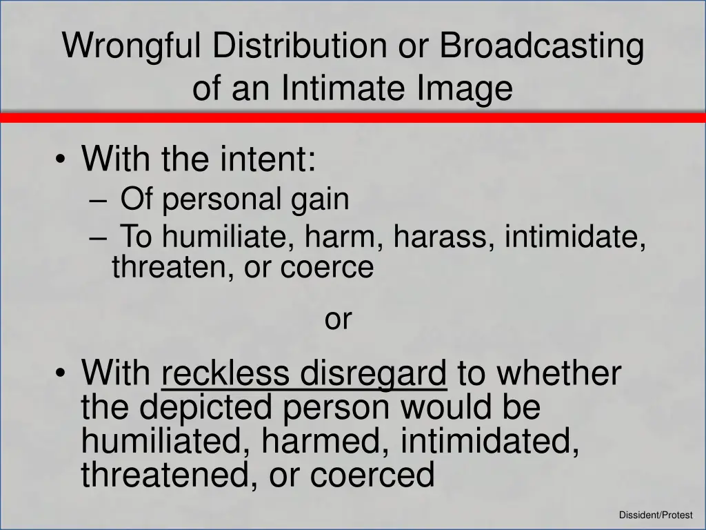 wrongful distribution or broadcasting 1